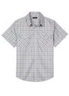 Men's Summer Nostalgia Plaid Short Sleeve Shirt