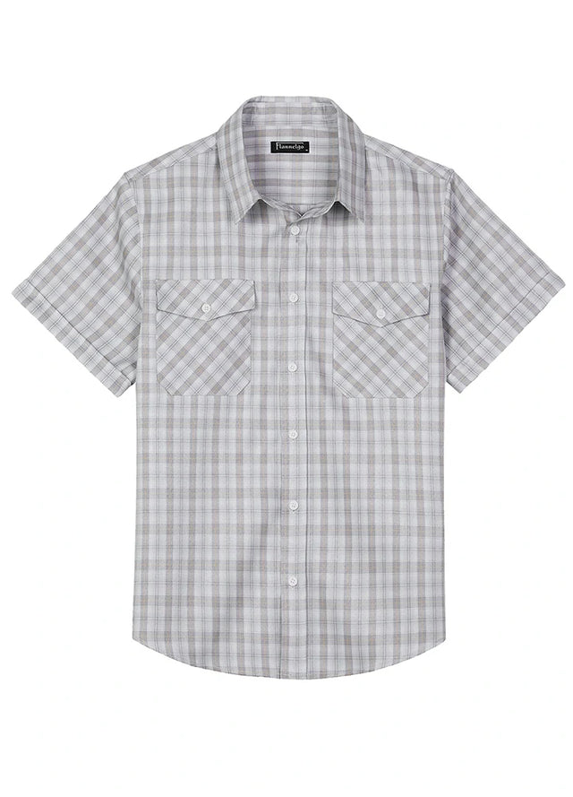 Men's Summer Nostalgia Plaid Short Sleeve Shirt