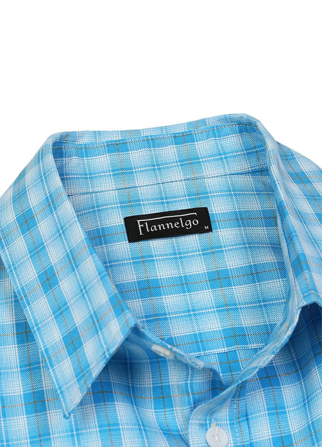 Men's Summer Nostalgia Plaid Short Sleeve Shirt
