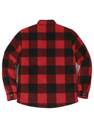 Men's Quilted Lined Snap Button Shirt Jacket