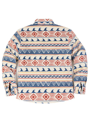 Men's Quilted Lined Snap Button Shirt Jacket