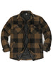 Men's Quilted Lined Snap Button Shirt Jacket
