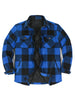 Men's Quilted Lined Snap Button Shirt Jacket