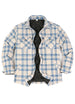 Men's Quilted Lined Snap Button Shirt Jacket