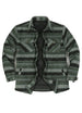 Men's Quilted Lined Snap Button Shirt Jacket