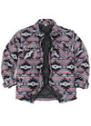 Men's Quilted Lined Snap Button Shirt Jacket