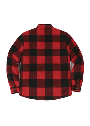 Warme, gesteppte, gefütterte Hemdjacke mit Druckknöpfen für Kinder