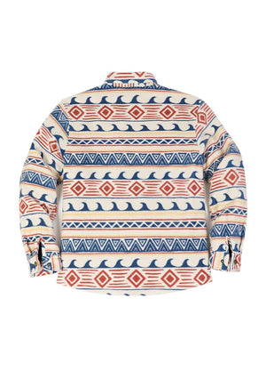 Warme, gesteppte, gefütterte Hemdjacke mit Druckknöpfen für Kinder