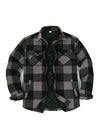 Kids Warm Quilted Lined Snap Button Shirt Jacket