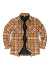 Kids Warm Quilted Lined Snap Button Shirt Jacket
