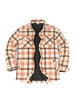 Kids Warm Quilted Lined Snap Button Shirt Jacket