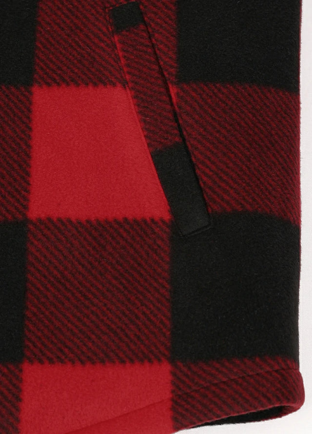 Warme, gesteppte, gefütterte Hemdjacke mit Druckknöpfen für Kinder