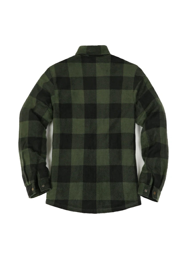 Women's Quilted Lined Snap Button Shirt Jacket