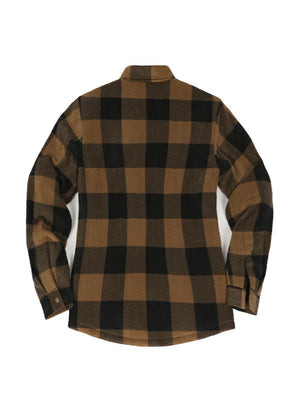 Women's Quilted Lined Snap Button Shirt Jacket