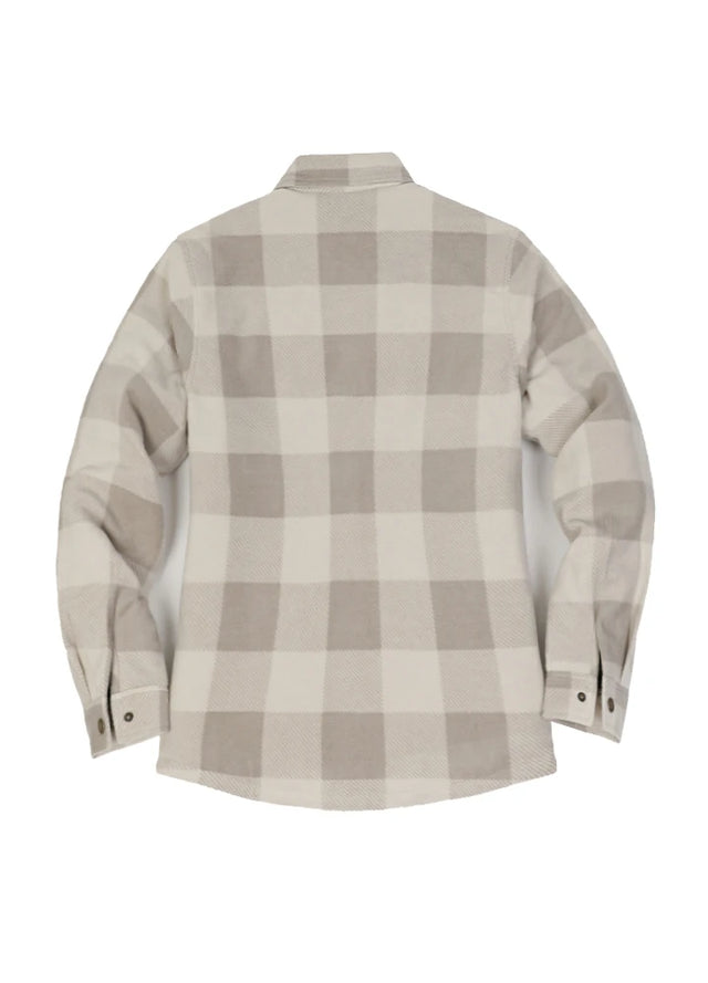 Women's Quilted Lined Snap Button Shirt Jacket