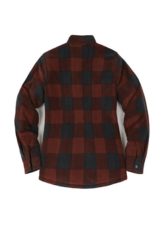 Women's Quilted Lined Snap Button Shirt Jacket