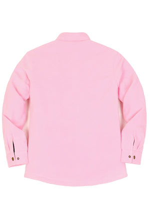 Women's Quilted Lined Snap Button Shirt Jacket