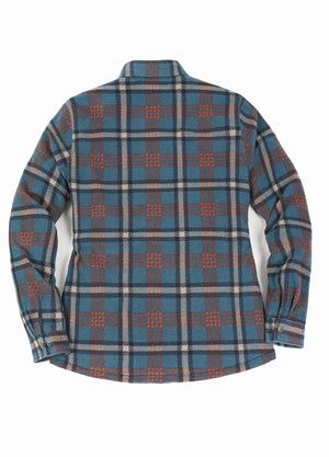 Women's Quilted Lined Snap Button Shirt Jacket