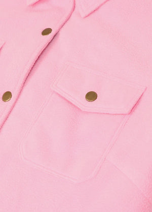 Women's Quilted Lined Snap Button Shirt Jacket