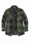 Women's Quilted Lined Snap Button Shirt Jacket