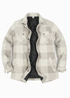 Women's Quilted Lined Snap Button Shirt Jacket