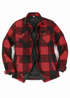 Women's Quilted Lined Snap Button Shirt Jacket