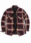 Women's Quilted Lined Snap Button Shirt Jacket