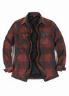 Women's Quilted Lined Snap Button Shirt Jacket