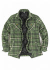 Women's Quilted Lined Snap Button Shirt Jacket