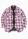 Women's Quilted Lined Snap Button Shirt Jacket