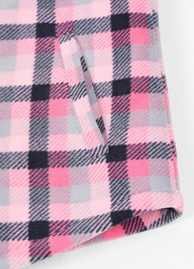 Women's Quilted Lined Snap Button Shirt Jacket