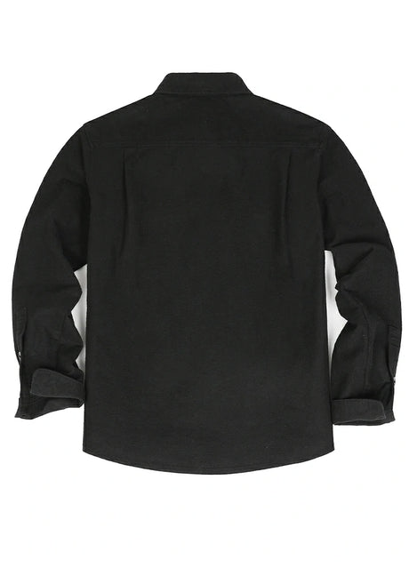 Men’s CPO-Inspired Midweight Flannel Shirt, Classic Workwear