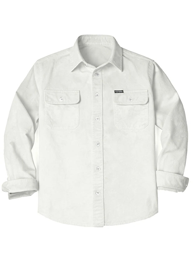 Men’s CPO-Inspired Midweight Flannel Shirt, Classic Workwear