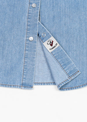 Women's Retro Pearl Snap Denim Western Shirt