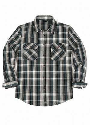 Men's Stalwart Heavyweight Flannel Shirts,10.6oz