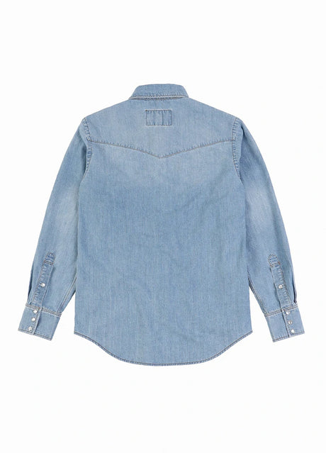 Kids Retro Pearl Snap Denim Western Shirt