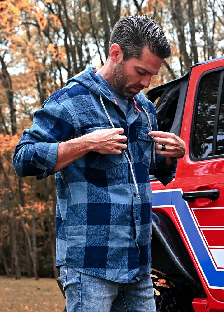 Men's Heavyweight Flannel Hoodie – Double Brushed Cotton