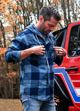 Schwerer Flanell-Kapuzenpullover für Herren, doppelt gebürstete 100 % Baumwolle, entspannte Passform