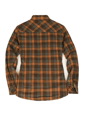 Women's Cozy Flannel Shirt Jacket,Sherpa-Lined Jacket
