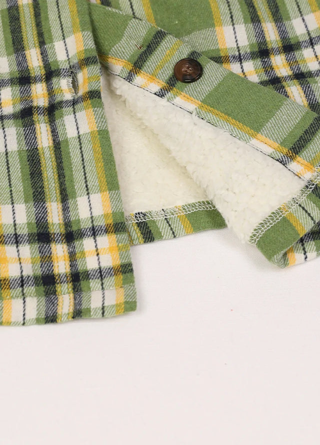 Women's Cozy Flannel Shirt Jacket,Sherpa-Lined Jacket