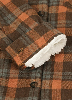 Women's Cozy Flannel Shirt Jacket,Sherpa-Lined Jacket