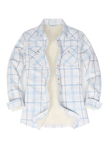 Women's Flannel Shirt Jacket,Sherpa-Lined Plaid