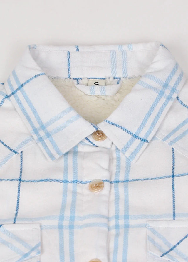 Women's Flannel Shirt Jacket,Sherpa-Lined Plaid