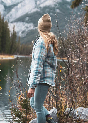 Women's Sherpa Lined Flannel Shirt Jacket, Button Down