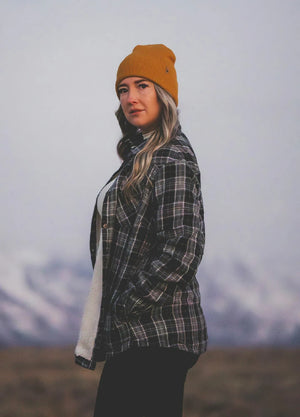 Women's Sherpa Lined Flannel Shirt Jacket, Button Down