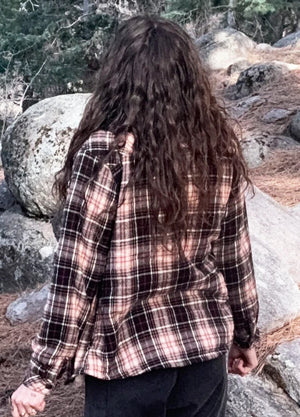 Women's Sherpa Lined Flannel Shirt Jacket, Button Down