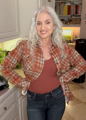 Women's Sherpa Lined Flannel Shirt Jacket, Button Down