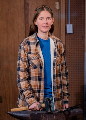 Women's Sherpa-Lined Flannel Jacket Full Zip Up Hooded Plaid Shirt