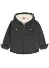 Boys Full Zip Up Sherpa Lined Plaid Flannel Jacket