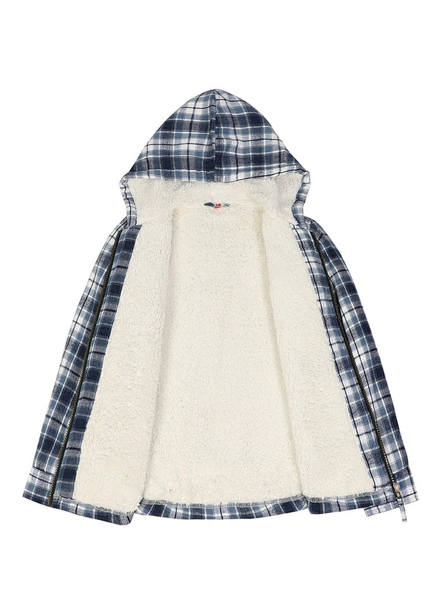 Boys Sherpa Lined Flannel Jacket,Full Zip Up Plaid – FlannelGo